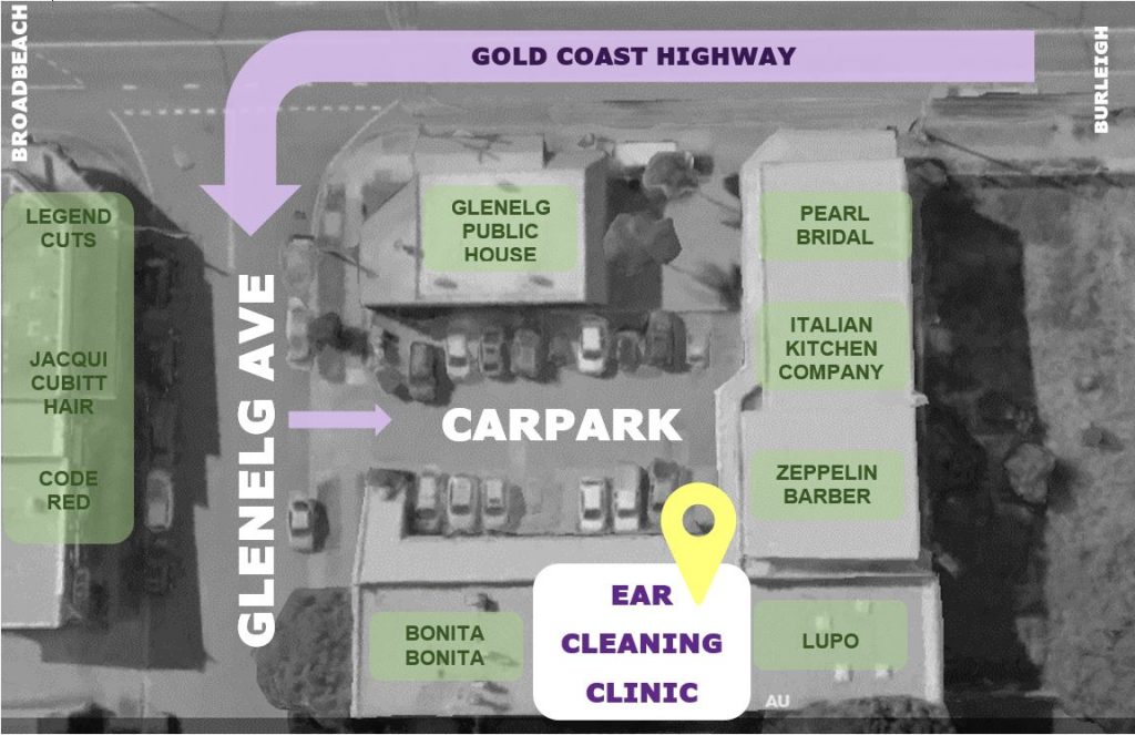 parking map ear cleaning clinic